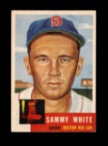 1953 Topps Baseball Card Scarce Short Print #139 Sammy White Boston Red Sox