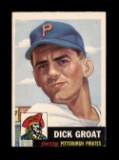 1953 Topps Baseball Card Scarce Short Print #154 Dick Groat Pittsburgh Pira