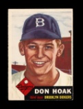1953 Topps Baseball Card #176 Don Hoak Brooklyn Dodgers . EX/MT - NM Condit