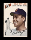 1954 Topps Baseball Card #74 Bill Taylor New York Giants. EX/MT Condition.