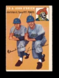 1954 Topps Baseball Card #139 Ed & John O'Brien Pittsburgh Pirates. EX/MT+