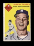 1954 Topps Baseball Card #166 Johnny Podres Brooklyn Dodgers. EX - EX/MT Co