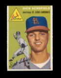 1954 Topps ROOKIE Baseball Card #191 Rookie Dick Schofield St Louis Cardina