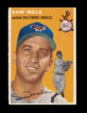 1954 Topps Baseball Card #240 Sam Mele Baltimore Orioles. EX/MT - NM Condit