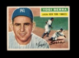1956 Topps Baseball Card #110 Hall of Famer Yogi Berra New York Yankees. VG