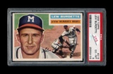 1956 Topps Baseball Card #219 Lew Burdette Milwaukee Braves. Graded PSA EX/