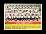 1956 Topps Baseball Card #226 New York Giants Team. Damage (Tear)  Reverse