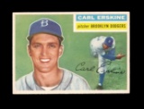 1956 Topps Baseball Card #233 Carl Erskine Brooklyn Dodgers. EX - EX/MT+ Co