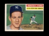 1956 Topps Baseball Card #240 Hall of Famer Whitey Ford New York Yankees. V