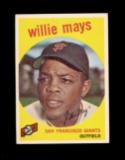 1959 Topps Baseball Card #50 Hall of Famer Willie Mays San Francisco Giants