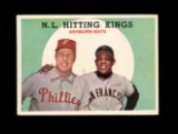 1959 Topps Baseball Card #317 NL Hitting Kings Ashburn-Mays. EX/MT - NM Con