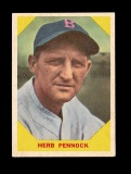 1960 Fleer Baseball Card #35 Hall of Famer Herb Pennock. VG/EX - EX Conditi