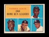 1961 Topps Baseball Card #43 National League Home Run Leaders Aaron-Mathews
