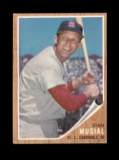 1962 Topps Baseball Card #50 Hall of Famer Stan Musial St Louis Cardinals.