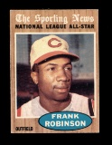 1962 Topps Baseball Card #396 Hall of Famer Frank Robinson All-Star Cincinn