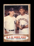1962 Topps Baseball Card #401 AL and NL Homer Kings Matris-Cepeda. EX/MT -