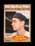 1962 Topps Baseball Card #472 Rocky Colavito All-Star Detroit Tigers. EX/MT