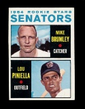 1964 Topps Baseball Card #167 Senators Rookie Stars Piniella-Brumley. EX/MT