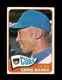 1965 Topps Baseball Card #510 Hall of Famer Ernie Banks Chicago Cubs. Creas
