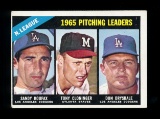 1966 Topps Baseball Card #223 NL Pitching Leaders Koufax-Cloninger-Drysdale