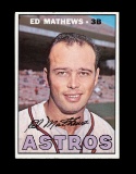 1967 Topps Baseball Card #166 Hall of Famer Ed Mathews Houston Astros . EX/