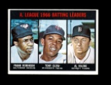 1967 Topps Baseball Card #239 AL Batting Leaders Robinson-Oliva-Kaline . EX