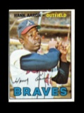 1967 Topps Baseball Card #250 Hall of Famer Hank Aaron Atlanta Braves . EX