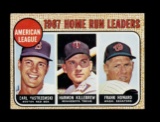 1968 Topps Baseball Card #6 AL Home Run Leaders Yastrzemski-Killebrew-Howar