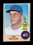 1968 Topps Baseball Card #45 Hall of Famer Tom Seaver All-Star Rookie New Y