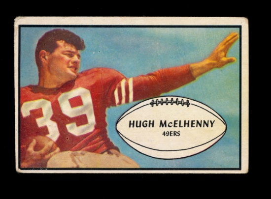 1953 Bowman Football Card #32 Hall of Famer Hugh McElhenney San Francisco 4