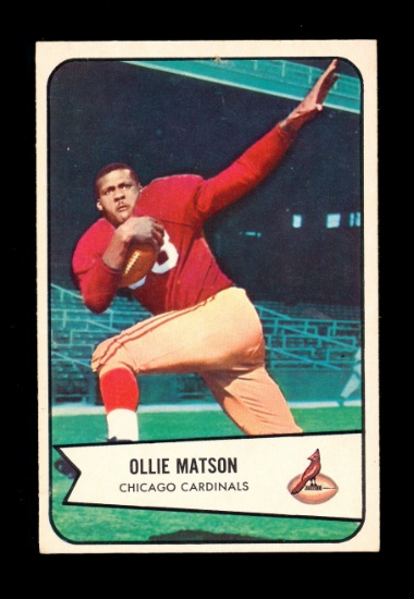 1954 Bowman Football Card #12 Hall of Famer Ollie Matson Chicago Cardinals.
