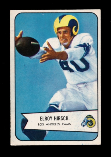 1954 Bowman Football Card #32 Hall of Famer Elroy Hirsch Los Angeles Rams.