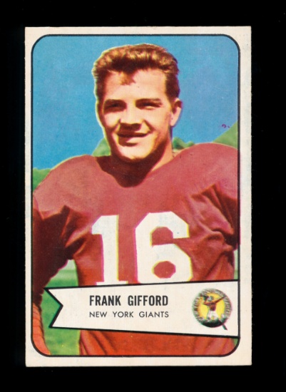 1954 Bowman Football Card #55 Hall of Famer Frank Gifford New York Giants.