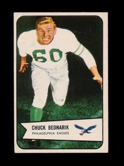 1954 Bowman Football Card #57 Hall of Famer Chuck Bednarik Philadelphia Eag
