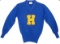 1930s-1940s Hancock Wisconsin High School Football Lettermans Sweater.