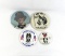 (4) Misc Baseball Button Lot: Robin Yount, Hank Aaron 715 HRs, In Memory of