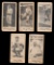 (5) 1915-1916 M101-5 Sporting News Blank Back Baseball Cards. G-VG Conditio
