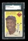 1954 Toppos Baseball Card #10 Halll of Famer Jackie Robinson Brooklyn Dodge