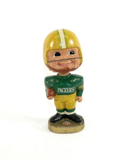 1960s Green Bay Packers Bobblehead Gold Base.   7"   $100 Value