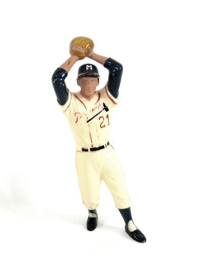 1958-1962 Hartland Statue #21 Warren Spahn Milwaukee Braves.