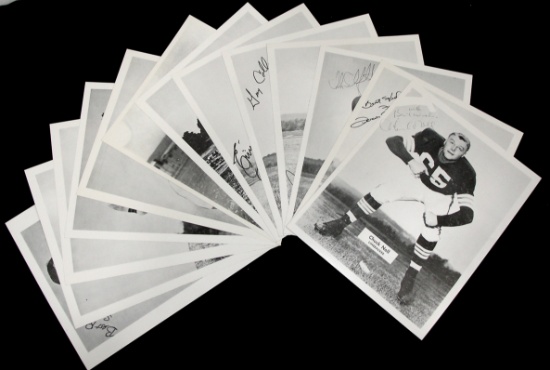 (13) 1950s-60s Cleveland Browns Team Issued Photos. 7" x 8-1/2"  NM+ Condit