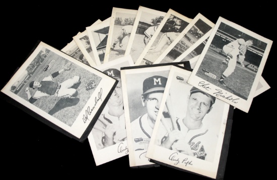 (19) Milwaukee Braves (Spic-Span) 8" x 10" Photos. Some where removed from