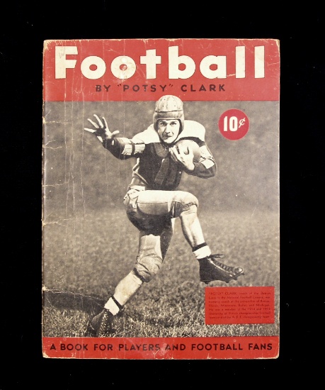 1935 "Football" By "Potsy" Clark (Coach of The Detroit Lions), A Book For P