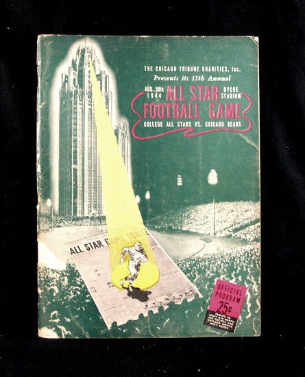 1944 11th Annual College All-Star Football Game Official Program The Chicag