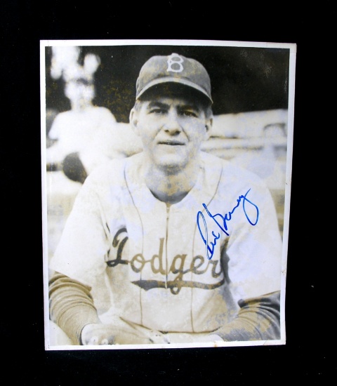 Autographed 8" x 10" Glossy Photo of Rex Barney MLB Player with The Brookly