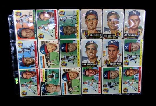 (18) Misc. 1953 & 1955 Topps Lower Grade Baseball Cards.