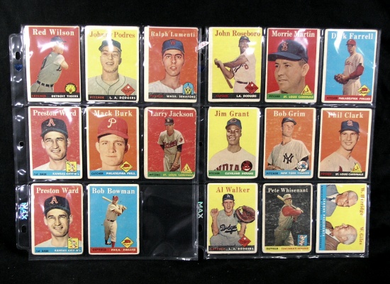 (17) 1958 Topps Baaseball Cards.