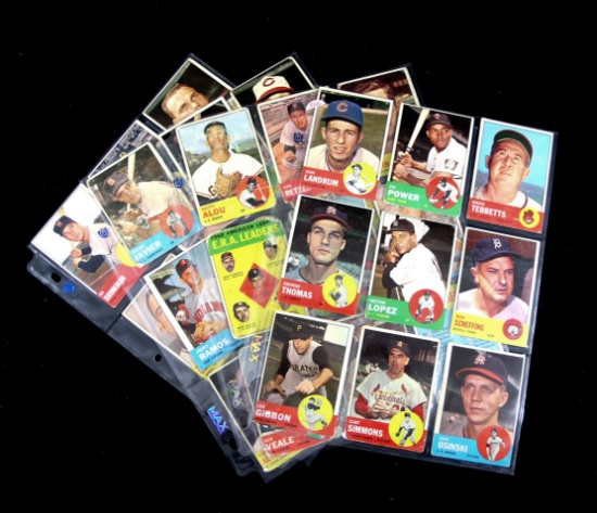 (33) 1963 Topps Baseball Cards.