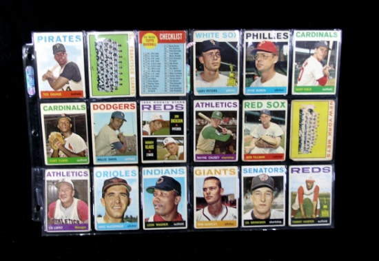 (18) 1964 Topps Baseball Cards.