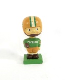 Early 1960s Paper Mache Composition Green Bay Packers Bobblehead Square Bas
